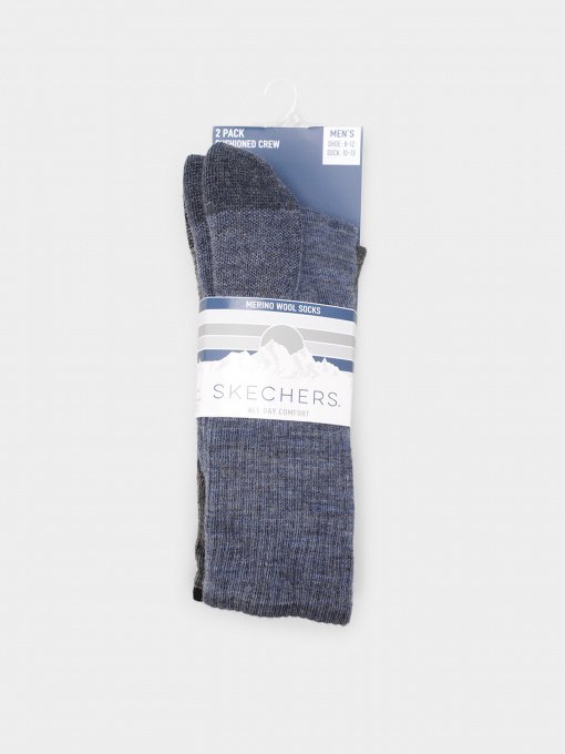 Шкарпетки та гольфи Skechers Merino Wool Crew Socks модель S117424-462 Фото
