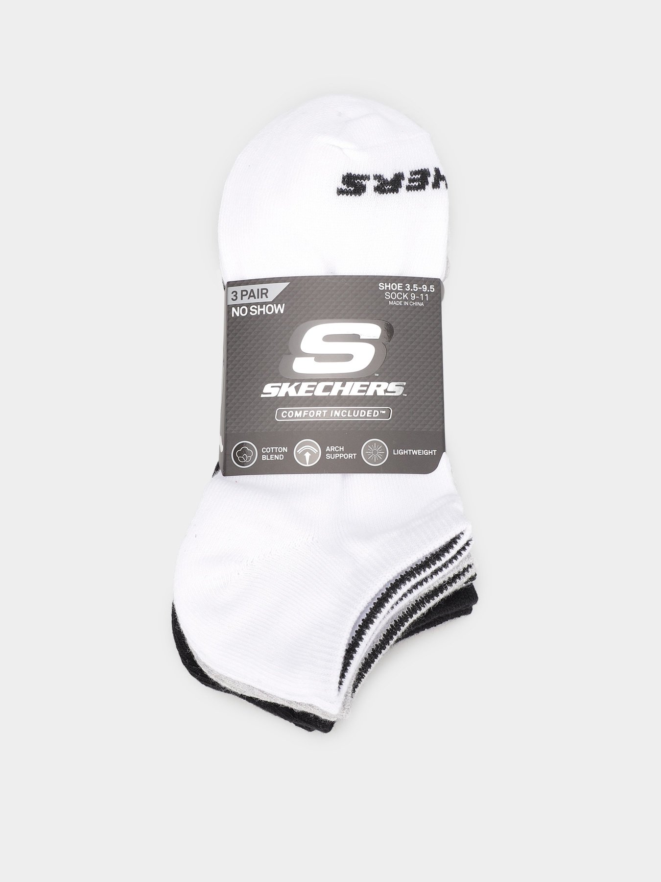 Шкарпетки та гольфи Skechers Comfort Included 3 Pair No Show модель S114041-115 Шкарпетки та гольфи Skechers Comfort Included 3 Pair No Show модель S114041-115 Фото