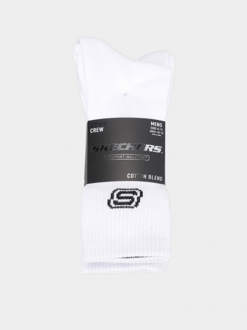Носки и гольфы Skechers 3PK 1/2 TERRY RIBBED CREW модель S117454-100 Фото
