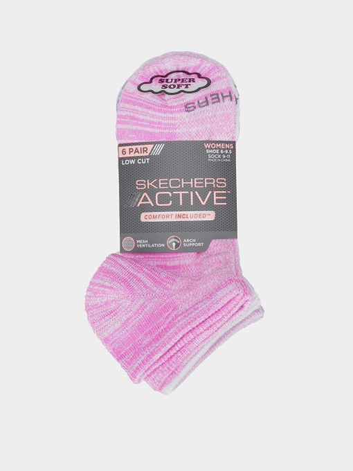 Носки и гольфы Skechers 6 Pair Active Super Soft Low Cut 35 - 39,5 модель S108498-688 Фото