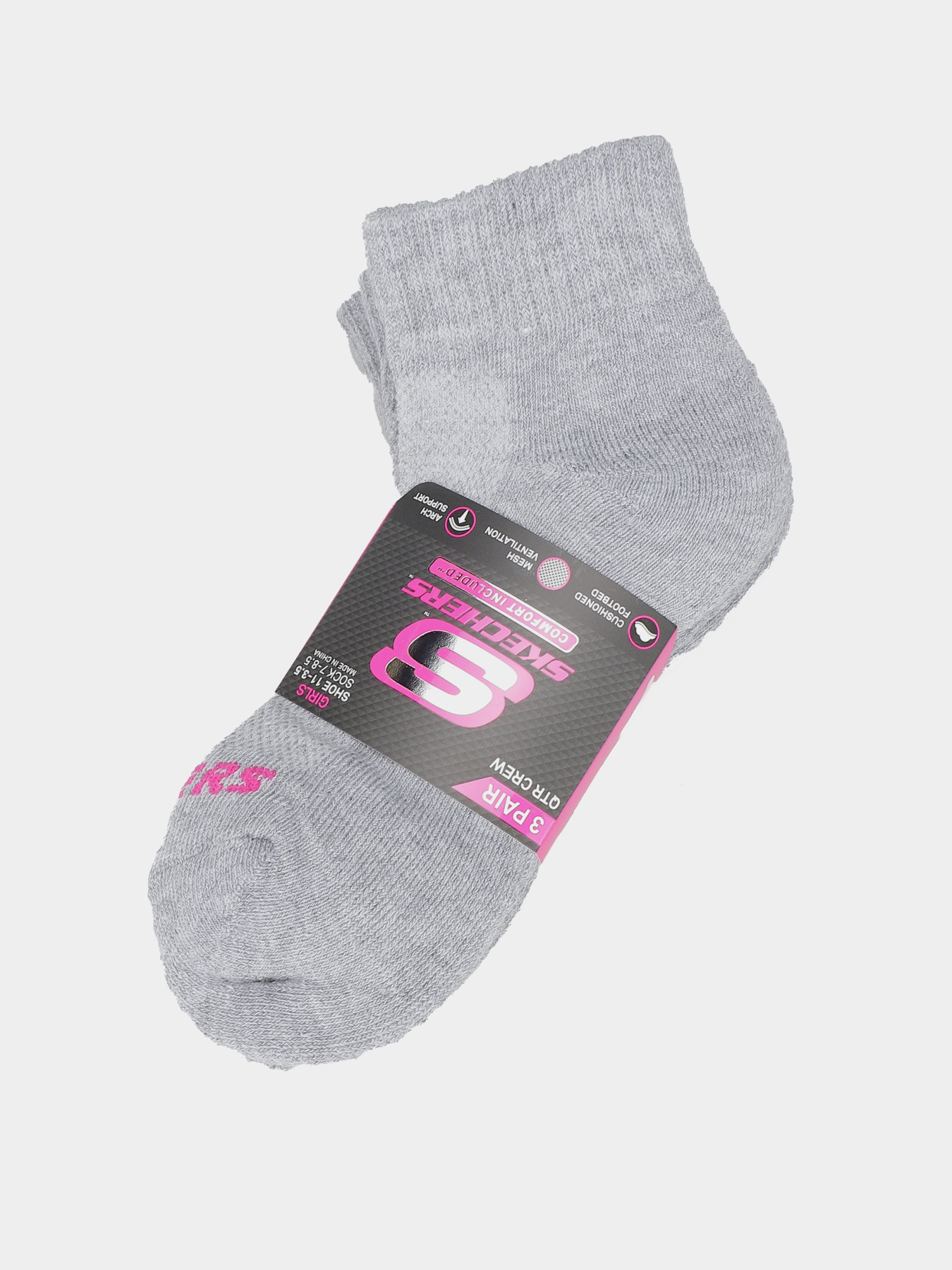 Шкарпетки та гольфи Skechers 3PK 1/2 TERRY QTR CREW модель S119349-035 Шкарпетки та гольфи Skechers 3PK 1/2 TERRY QTR CREW модель S119349-035 Фото