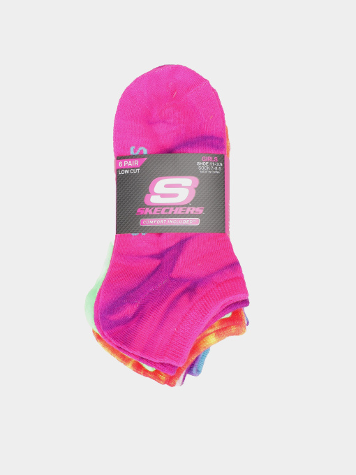 Носки и гольфы Skechers 6PK NON TERRY TIE DYE LOW CUTS модель S107679-070 Фото