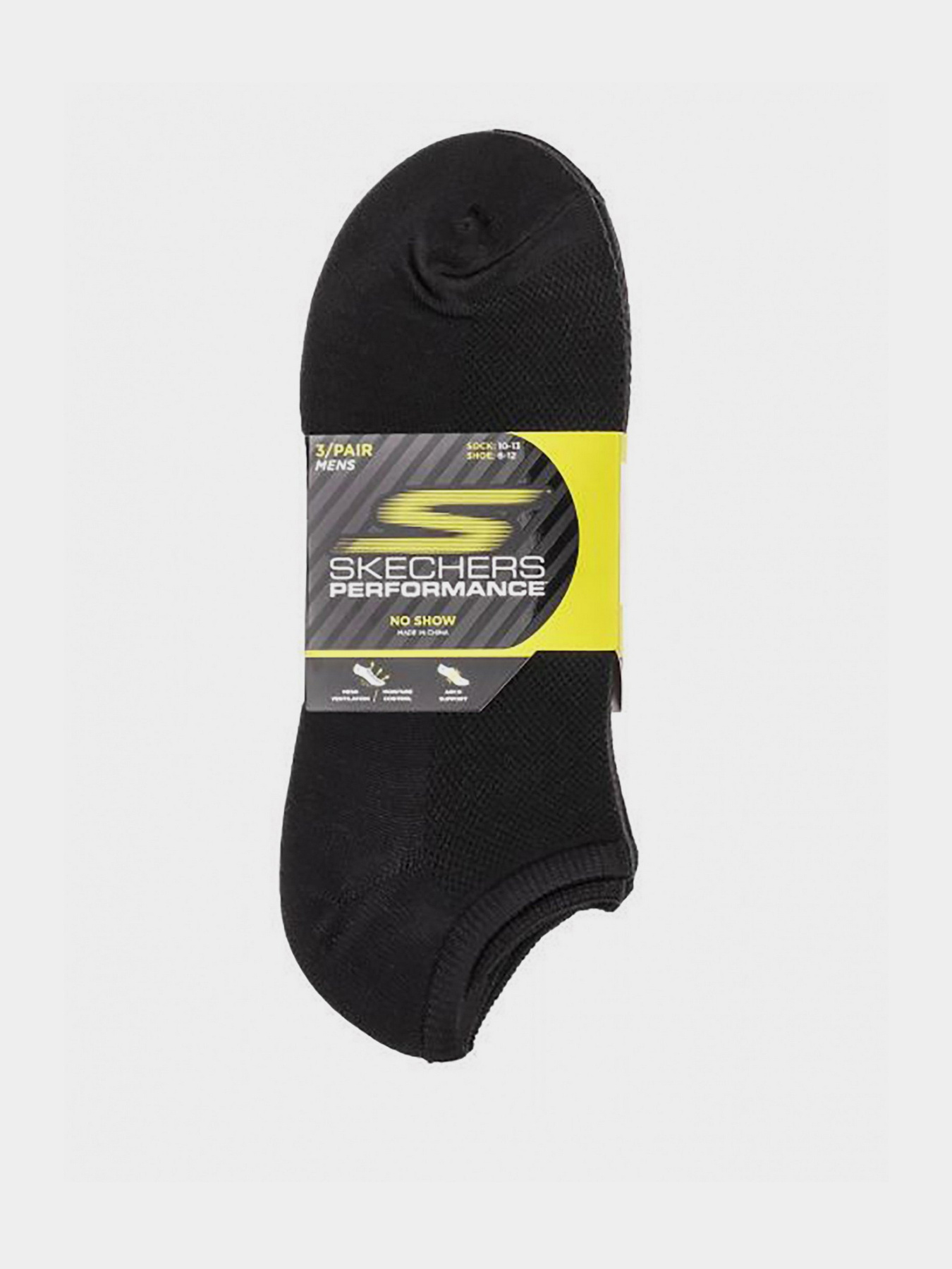 Шкарпетки та гольфи Skechers 3 Pair Performance No Show 43-46 модель S101715-009_ Шкарпетки та гольфи Skechers 3 Pair Performance No Show 43-46 модель S101715-009_ Фото