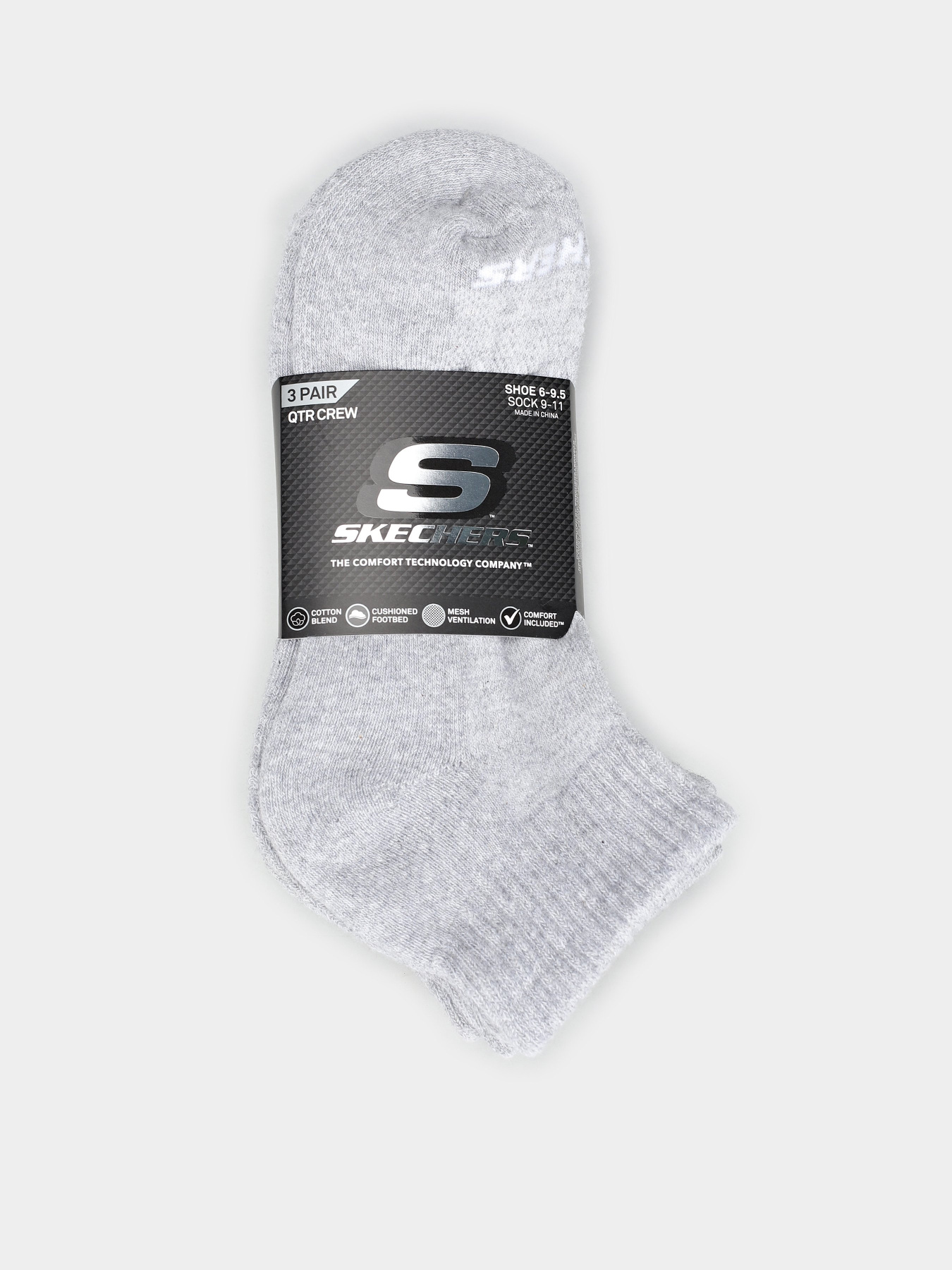 Шкарпетки та гольфи Skechers 3PK 1/2 TERRY QTR CREW модель S111035-039 Фото