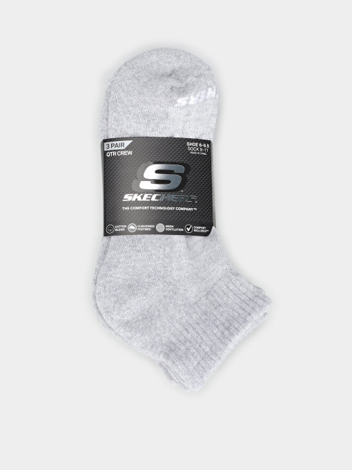 Носки и гольфы Skechers 3PK 1/2 TERRY QTR CREW модель S111035-039 Фото