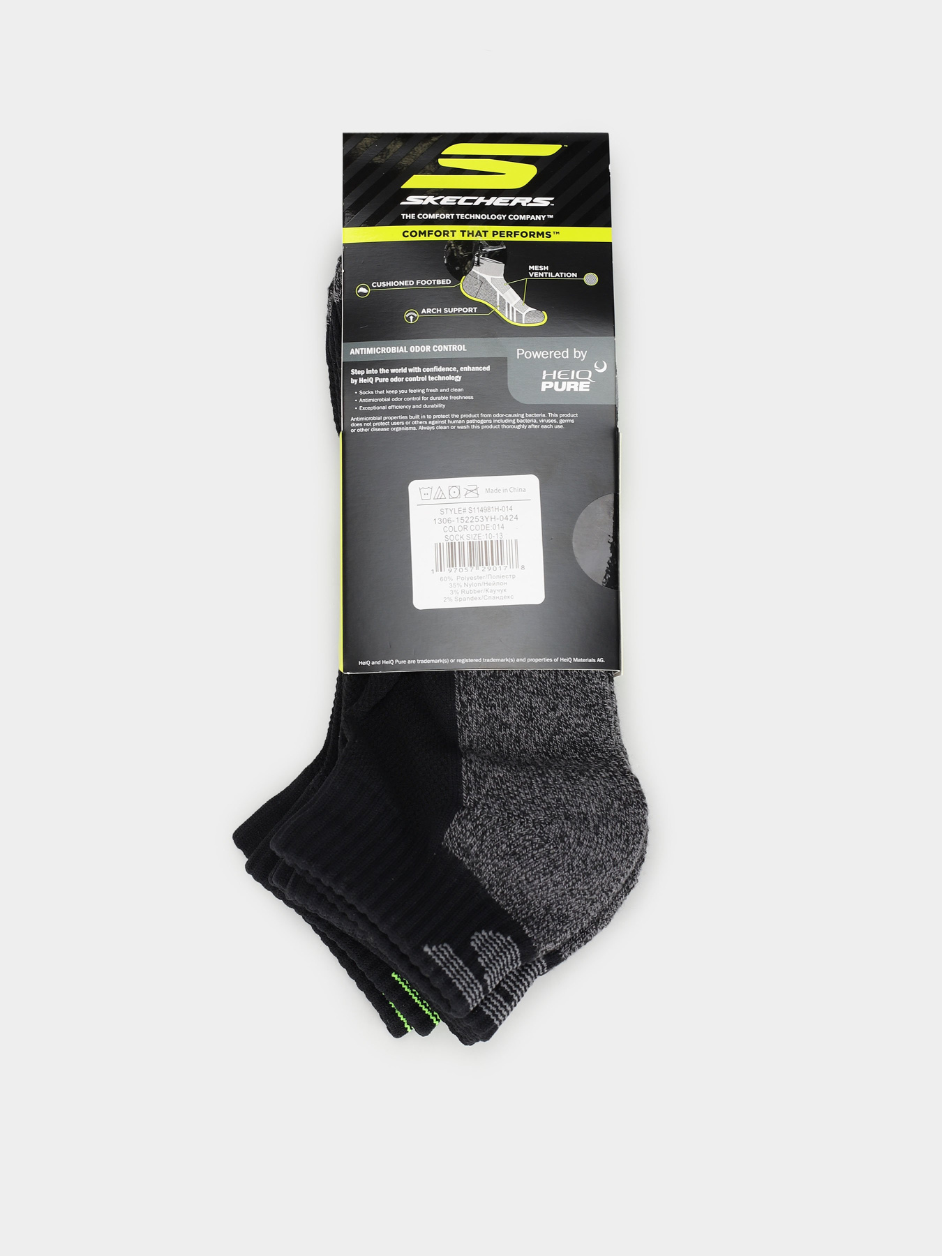Шкарпетки та гольфи Skechers Terry Qtr Crew 43-46 модель S114981H-014 Шкарпетки та гольфи Skechers Terry Qtr Crew 43-46 модель S114981H-014 Фото