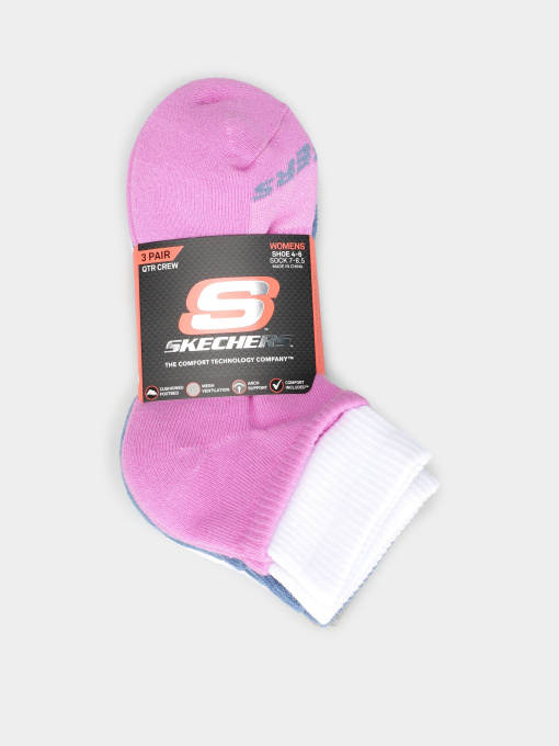 Носки и гольфы Skechers 3PK 1/2 TERRY QTR CREW модель S600477-687 Фото
