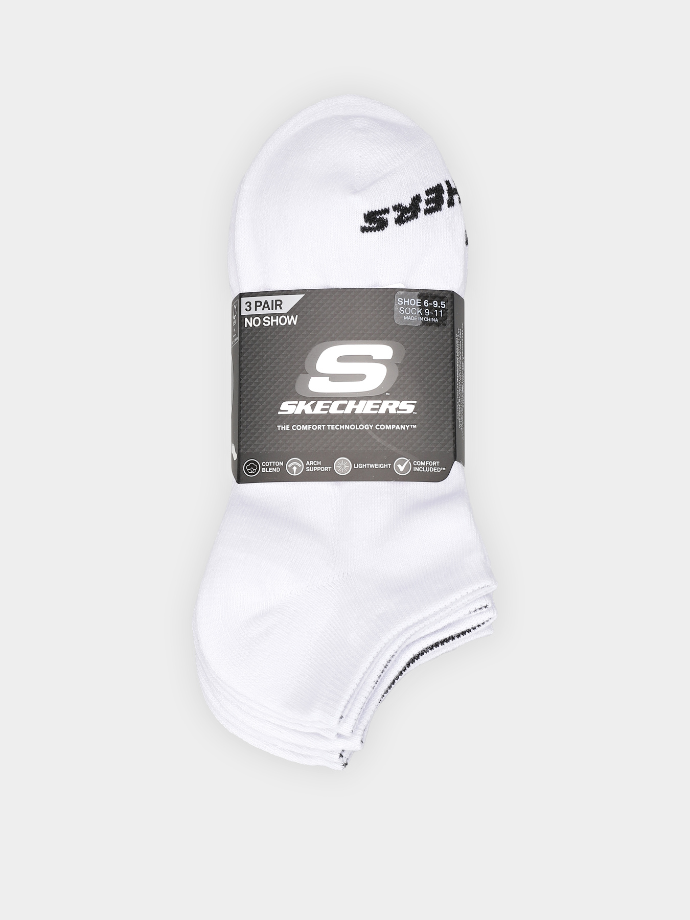 Носки и гольфы Skechers 3PK NON TERRY NO SHOW модель S114041-100-9 Носки и гольфы Skechers 3PK NON TERRY NO SHOW модель S114041-100-9 Фото