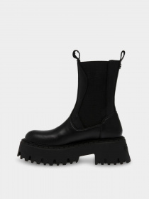 Черевики та чоботи Steve Madden Obtain модель SM11002704 BLK ACTION LEATHER Фото