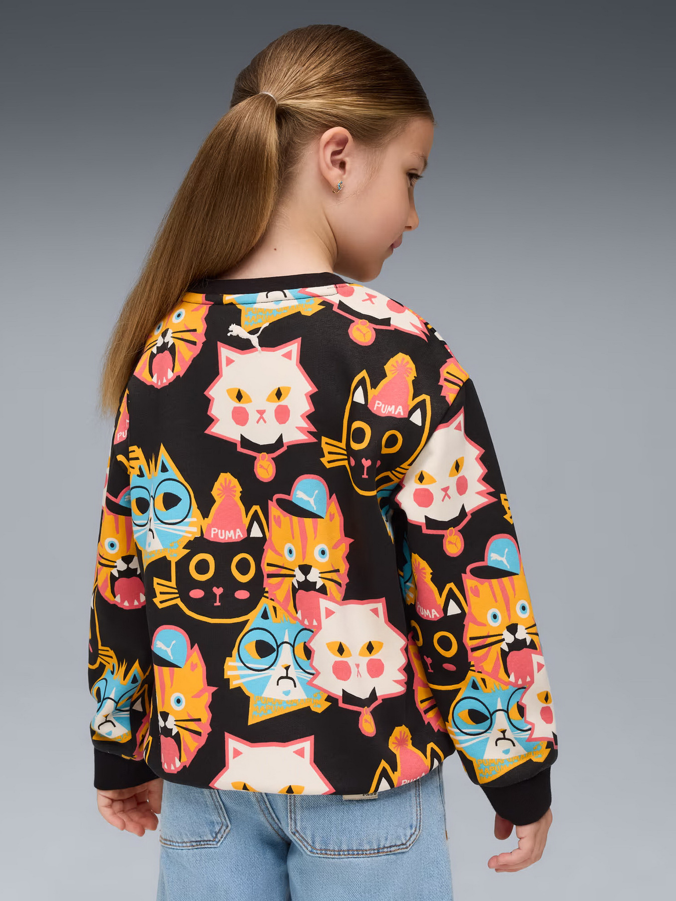 Худі та світшоти PUMA MOODY CAT CREW KIDS модель 63220701 Фото