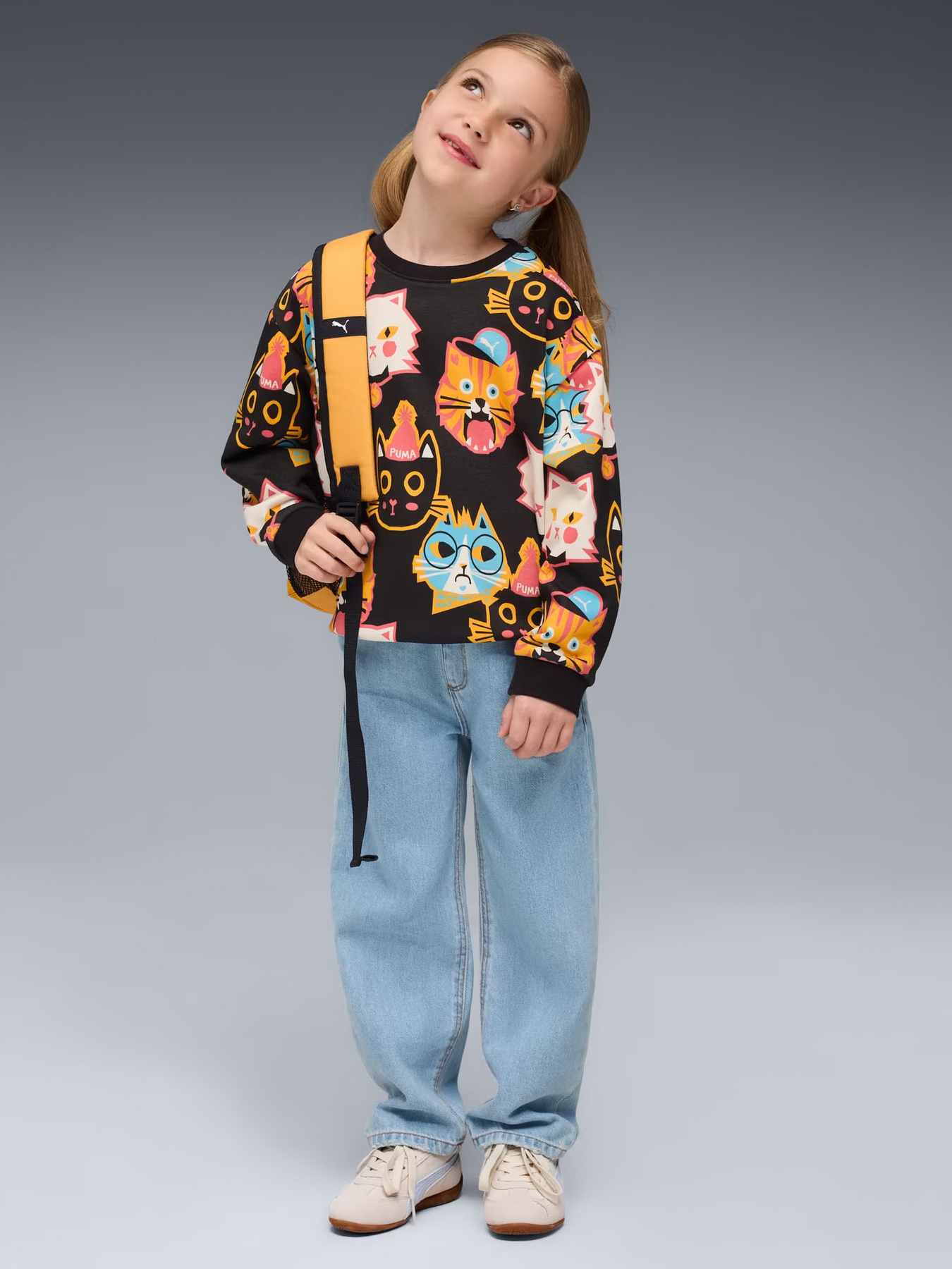 Худі та світшоти PUMA MOODY CAT CREW KIDS модель 63220701 Фото