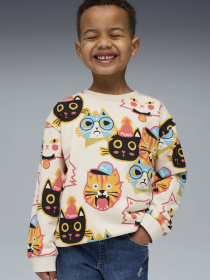 Худі та світшоти PUMA MOODY CAT CREW KIDS модель 63220787 Фото