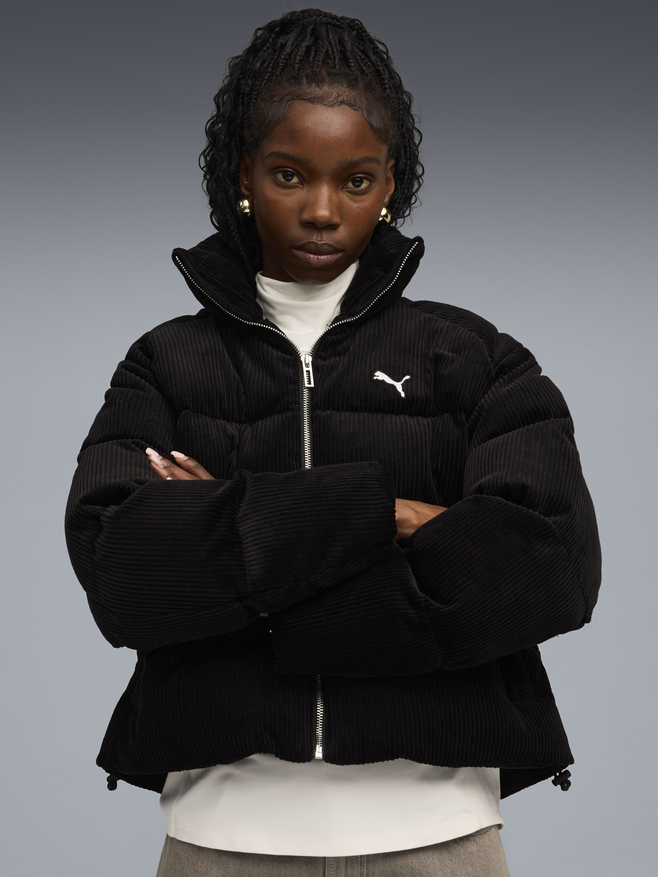 Куртки та дублянки PUMA CORDUROY PUFFER модель 63217101 Фото