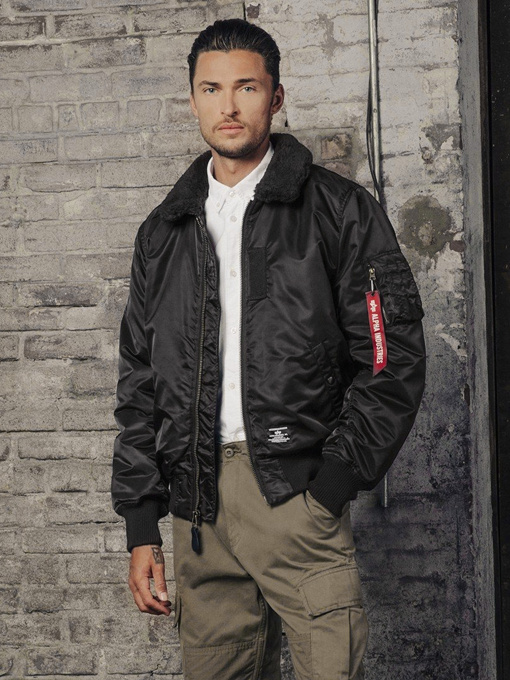 Куртки та дублянки Alpha Industries  B-15 Mod Flight Faux Mouton Collar модель MJB52500C1_001 Фото