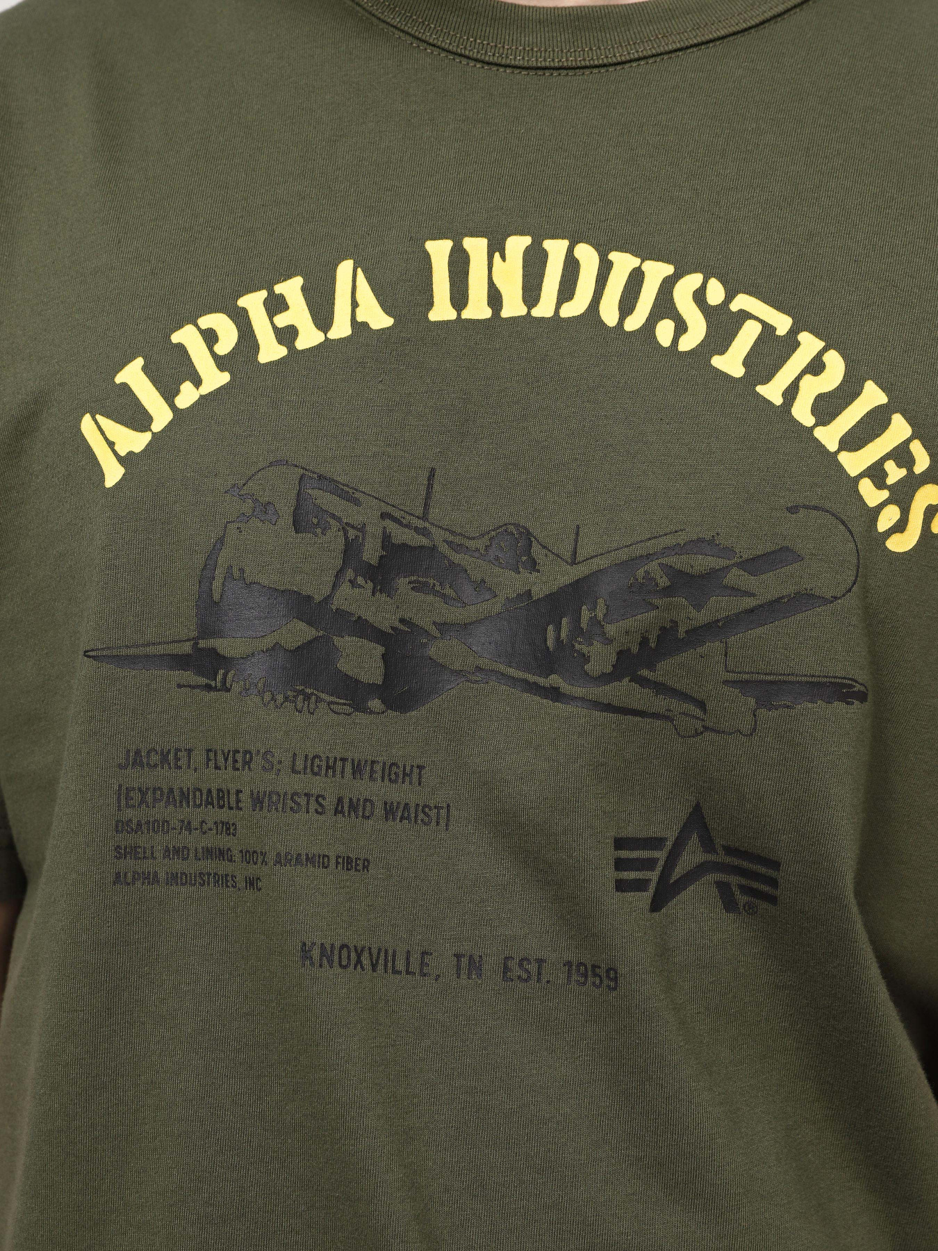 Футболки и поло Alpha Industries Alpha Plane Tee модель UTA54006PK_303 Фото