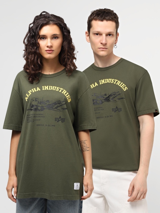 Футболки и поло Alpha Industries Alpha Plane Tee модель UTA54006PK_303 Фото