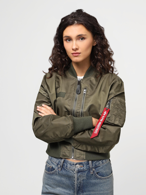 Куртки и дубленки Alpha Industries L-2b Cropped Gen II Bomber Jacket W модель WJL53000C1_359 Фото
