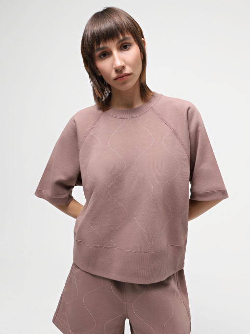 Худи и свитшоты Alpha Industries Short Sleeve Quilted Sweatshirt W модель WSS54000C1_521 Фото