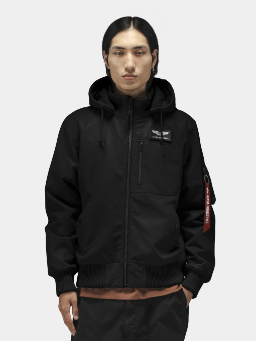 Куртки та дублянки Alpha Industries FAUX LEATHER HOODED RIB FLIGHT модель MJF55501C1_001 Фото