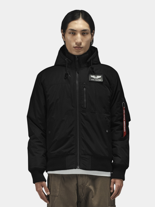 Куртки и дубленки Alpha Industries HOODED RIB FLIGHT JACKET модель MJH55500C1_001 Фото