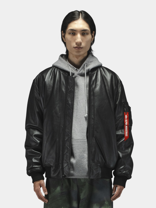 Куртки та дублянки Alpha Industries LEATHER MA-1 FLIGHT JACKET модель MJL55500C1_001 Фото