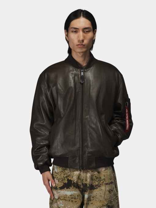 Куртки та дублянки Alpha Industries LEATHER MA-1 FLIGHT JACKET модель MJL55500C1_225 Фото