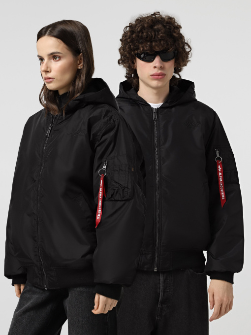 Куртки и дубленки Alpha Industries MA-1 HOODED LOGO OXFORD FLIGHT модель MJM55511C1_001 Фото