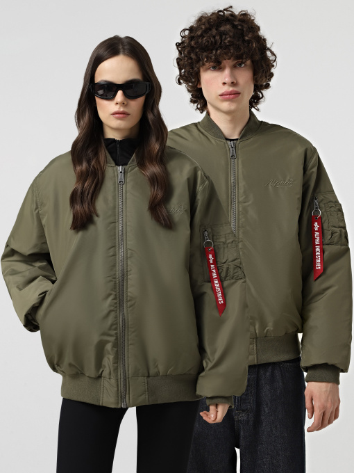 Куртки та дублянки Alpha Industries MA-1 LOGO OXFORD FLIGHT JACKET модель MJM55513C1_359 Фото