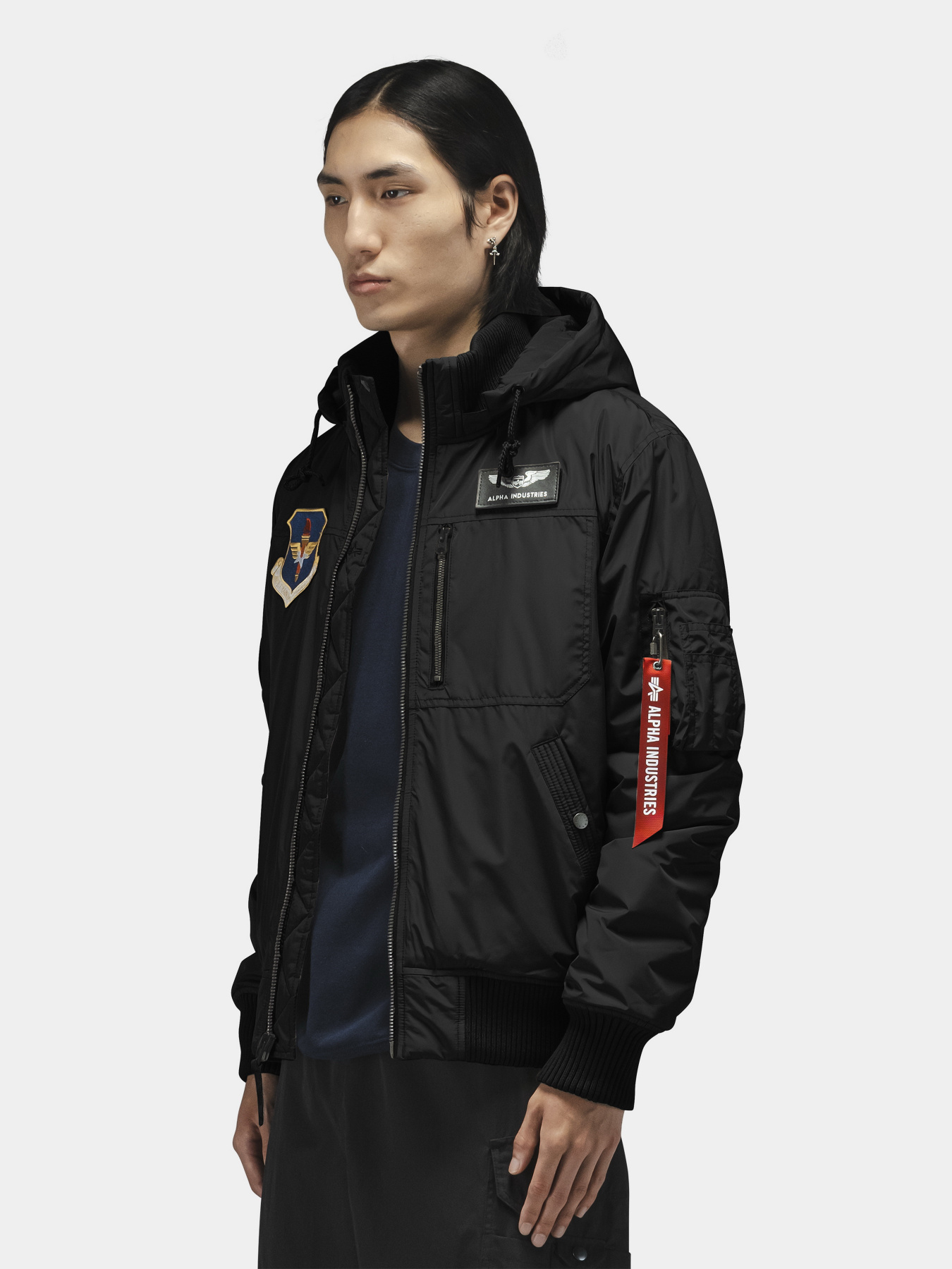Куртки та дублянки Alpha Industries PATCHED HOODED RIB FLIGHT JACK модель MJP55502C1_001 Фото