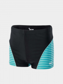 Одяг для пляжу Aquawave модель IDARO JR-BLACK/TURQUISE STRIPE Фото