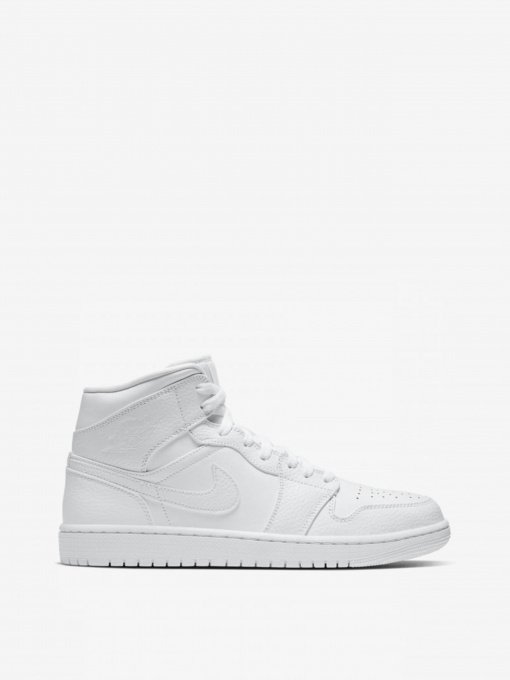 Кеди NIKE Air Jordan 1 Mid Triple White 2.0 модель 554724-130 Фото