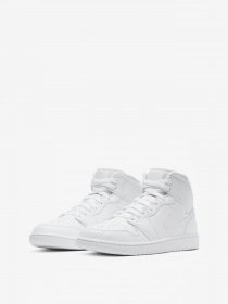 Кеди NIKE Air Jordan 1 Mid Triple White 2.0 модель 554724-130 Фото