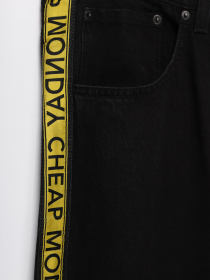 Джинси Cheap Monday модель 0570108_чорний з жовтим Фото