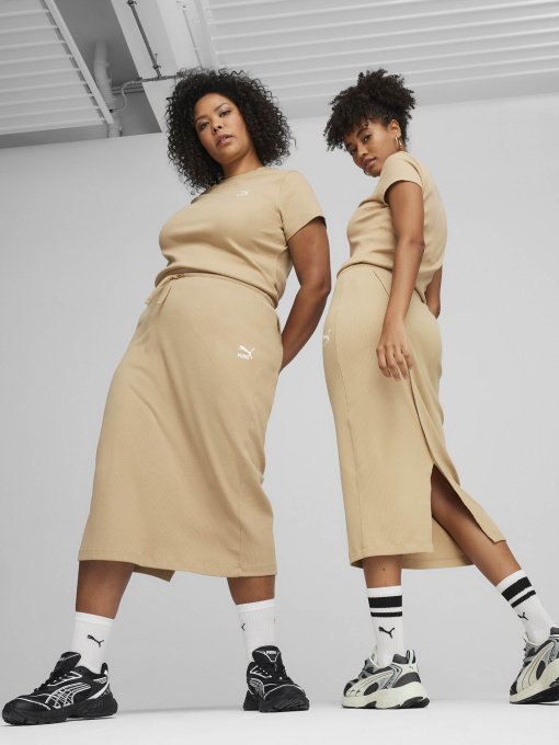 Спідниці PUMA CLASSICS RIBBED MIDI модель 62426583 Фото