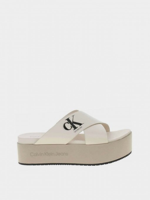 Шлёпанцы Calvin Klein Flatform Crissx Oversized Brand модель YW0YW00964-YBH Фото