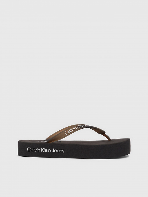 Шлёпанцы Calvin Klein Beach Sandal Flatform Logo модель YW0YW01092-BEH Фото