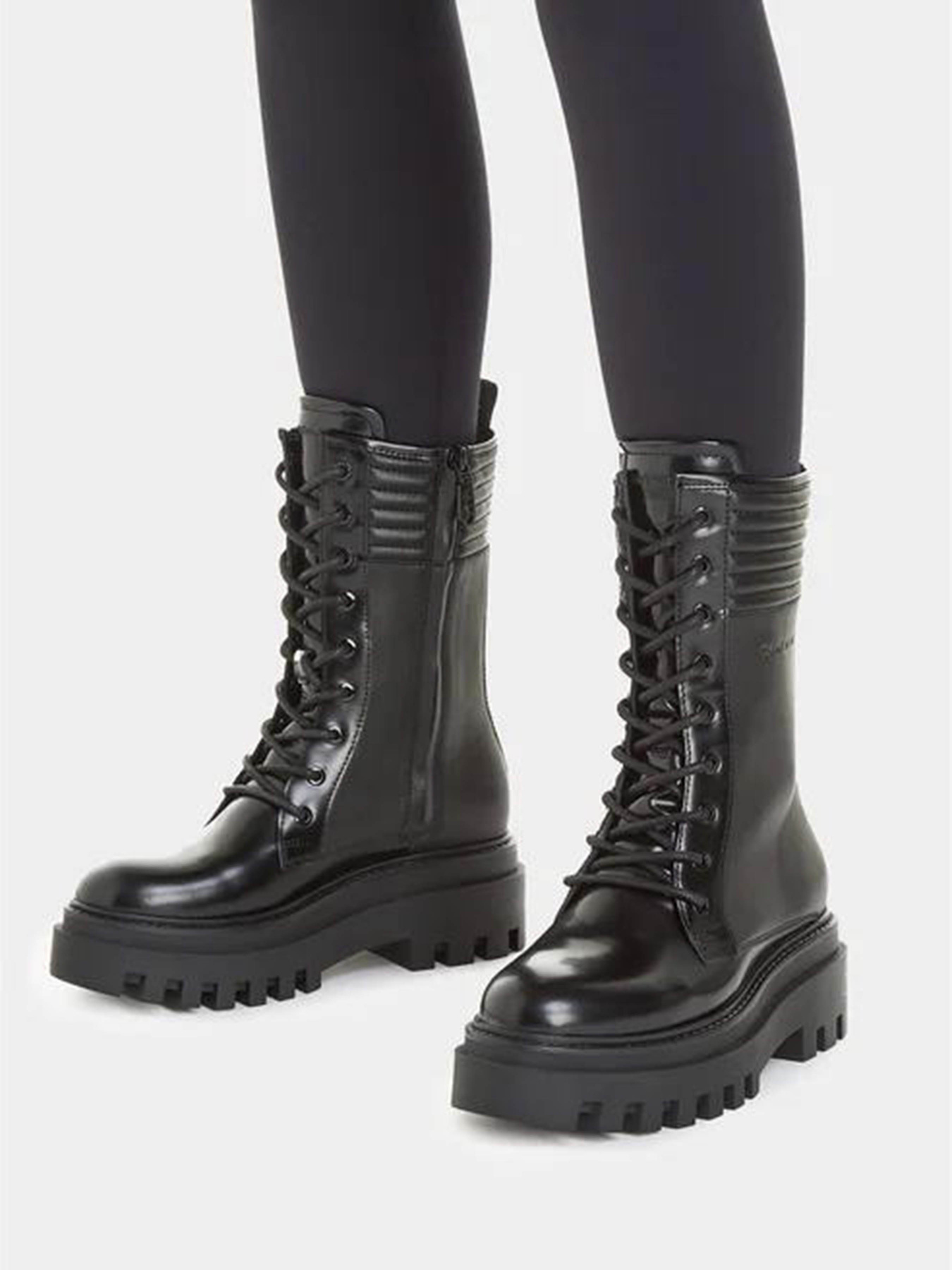 Черевики та чоботи Calvin Klein Leather Platform Boots модель YW0YW01137-0GT Фото
