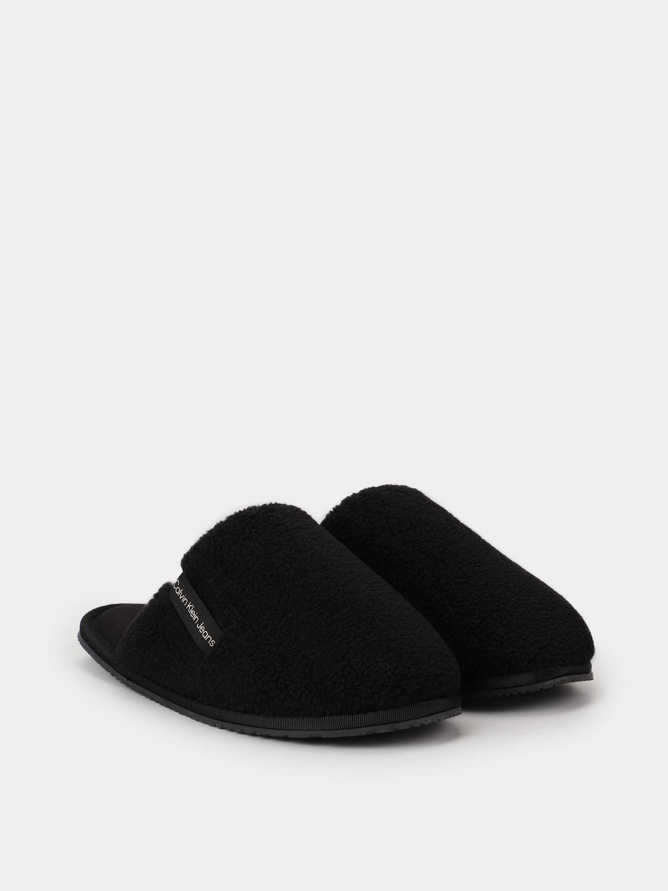 Тапки Calvin Klein Faux Shearling Slippers модель YW0YW01148-0GX Тапки Calvin Klein Faux Shearling Slippers модель YW0YW01148-0GX Фото
