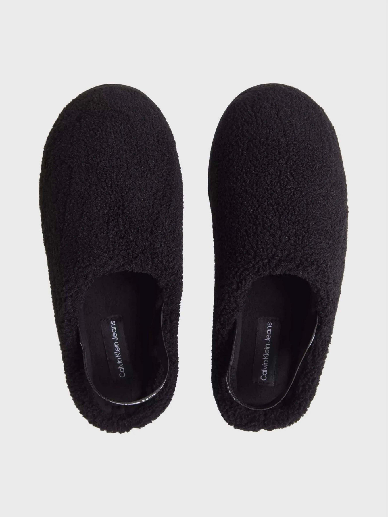 Капці Calvin Klein Faux Shearling Slippers модель YW0YW01157-BEH Капці Calvin Klein Faux Shearling Slippers модель YW0YW01157-BEH Фото