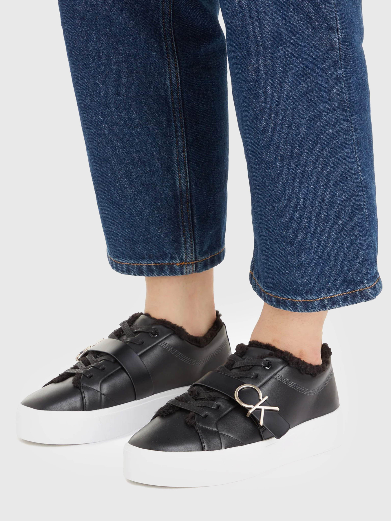 Кеди Calvin Klein Flatform Cupsole Lace Up W/Hw Wl модель HW0HW01671-BEH Фото