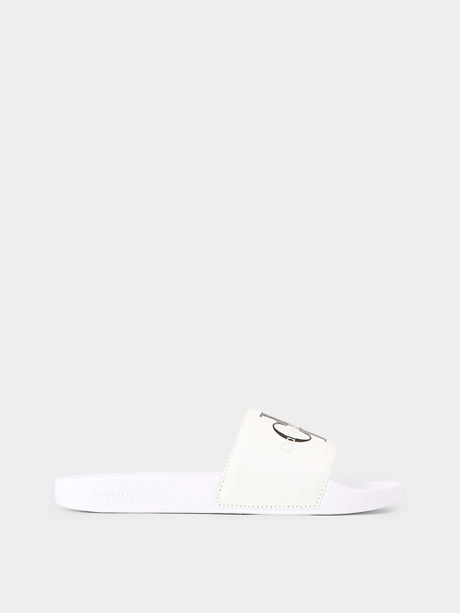 Шлёпанцы Calvin Klein Slide Monogram Co модель YW0YW00103-01W Фото