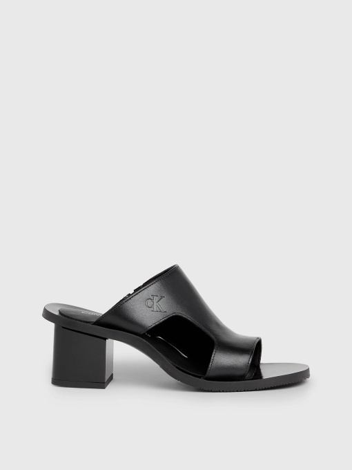 Шлёпанцы Calvin Klein Leather Heeled Sandals модель YW0YW01341-0GT Фото