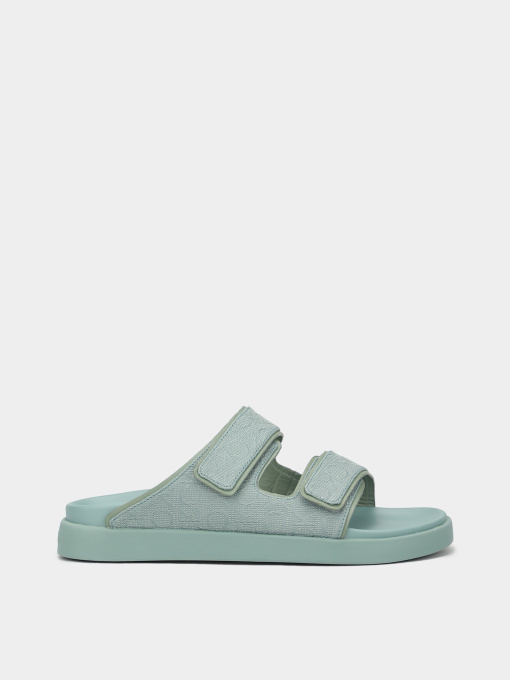 Шльопанці Calvin Klein Flat Adj Slide Mono Jacq модель HW0HW01955-MSW Фото