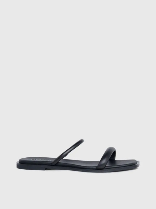 Шлёпанцы Calvin Klein Flat Slide Lth модель HW0HW02127-BEH Фото