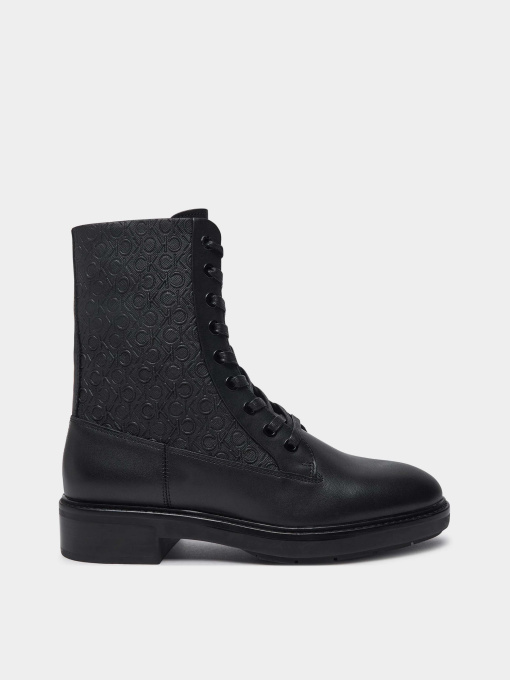 Ботинки и сапоги Calvin Klein Flat Combat Boot Mono Mix модель HW0HW02194-BEH Фото