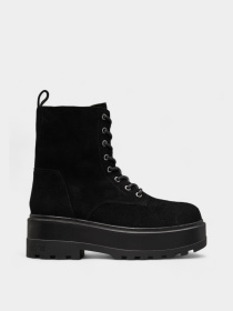 Ботинки и сапоги Calvin Klein Flatform Zip Laceup модель YW0YW01554-0GJ Фото