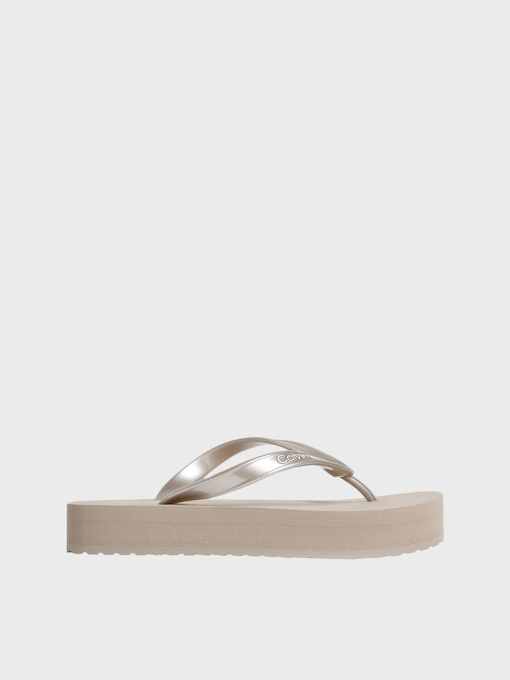 Шльопанці Calvin Klein FLATFORM FLIP FLOP MET TPU модель HW0HW03120-PBO Фото