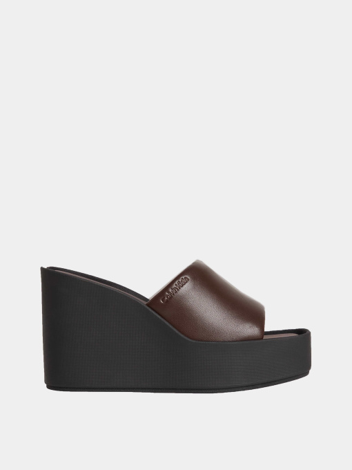 Шлёпанцы Calvin Klein WEDGE 70 SNDL MULE LTH модель HW0HW02881-0HN Фото