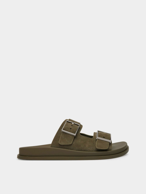 Шлёпанцы Calvin Klein CITY SANDAL BUCKLE SUEDE модель HW0HW03130-LDI Фото