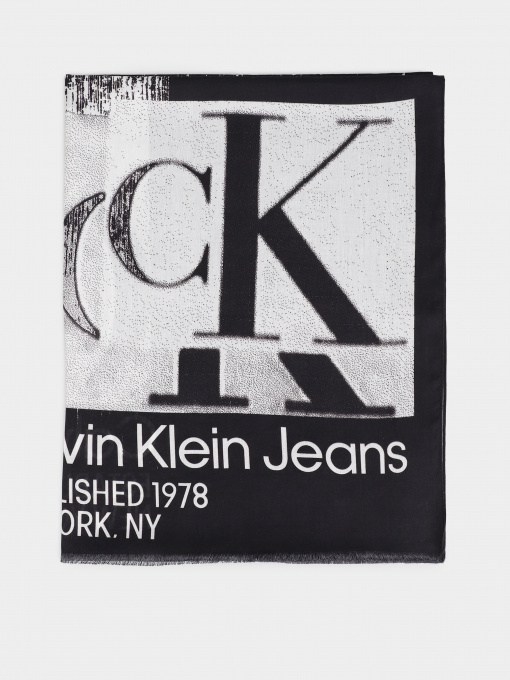 Шарфы и платки Calvin Klein Monologo Embro Scarf модель K60K610912-BDS Фото